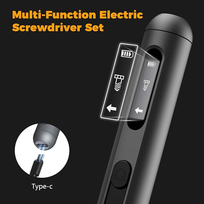 72 in 1 Electric Screwdriver Kit, 3.7V Dual-Head Precision Screwdriver Set with 3.5N.m Manual and 0.3N.m Mini Electric Screwdriver, Magnetic Case for Repair Cameras, Laptops, DIY Kits