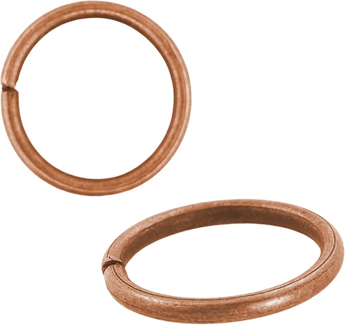 Mandala Crafts Assorted Antique Copper Color Jump Rings Jewelry Findings Metal O Rings for Jewelry Making Supplies - 700 8mm Small Open Jump Rings Kit for Necklace Earring
