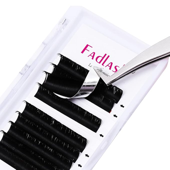 Lash Extension Easy Fan 0.03-0.10mm C D DD L Curl 8-30mm Length Volume Lash Extensions Self Fanning Eyelash Extensions Russian Lashes (0.07-DD, 11-19mm Mix)