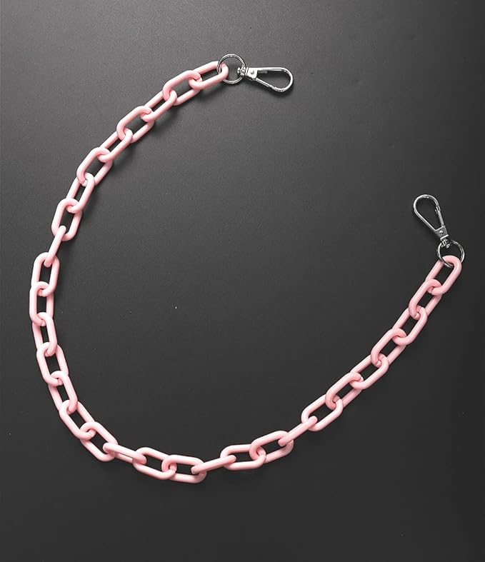 Sither Color Acrylic Jean Chains Wallet Chain Pocket Chain Belt Chains Keychain Hip Hop Punk Jean Pants Wallet Chains for Women and Men Gift on Halloween (pink)