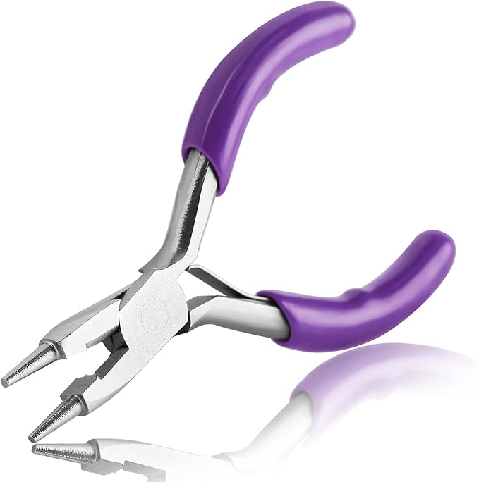 SPEEDWOX 3 Inch Mini Pliers - Round Nose, Cutter, Wire Bending, Looper, Ring Bending, Wire Looping Pliers for Jewelry Making