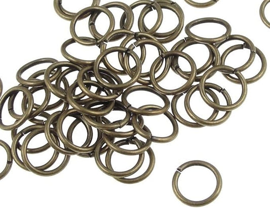 100pcs Open Jump Ring 6mm (0.24 Inch) O Ring Connector (Wire 0.8mm/20 Gauge) Tarnish Resistant Antique Bronze for DIY Craft Jewelry Making CF85-6