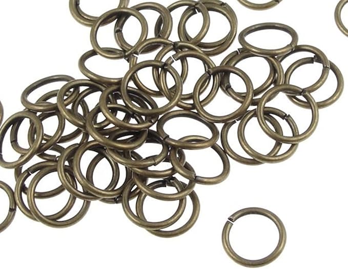 500pcs 8mm (0.3 Inch) Open Jump Ring O Ring Connector (Wire 0.8mm/20 Gauge) Tarnish Resistant Antique Bronze for DIY Craft Jewelry Making CF85-8