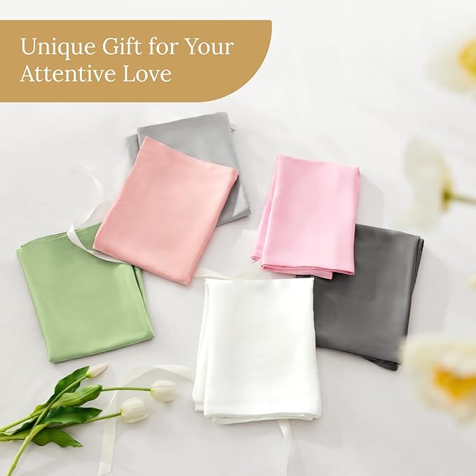 INFIIXSO Mulberry Silk Pillowcase for Hair and Skin, Silk Pillow Cases Queen Size Set of 2 with Hidden Zipper 20"x30", Ultra Smooth and Soft Cooling Pillow Cases for Hot Sleepers(Hot Pink, 2 Pack)