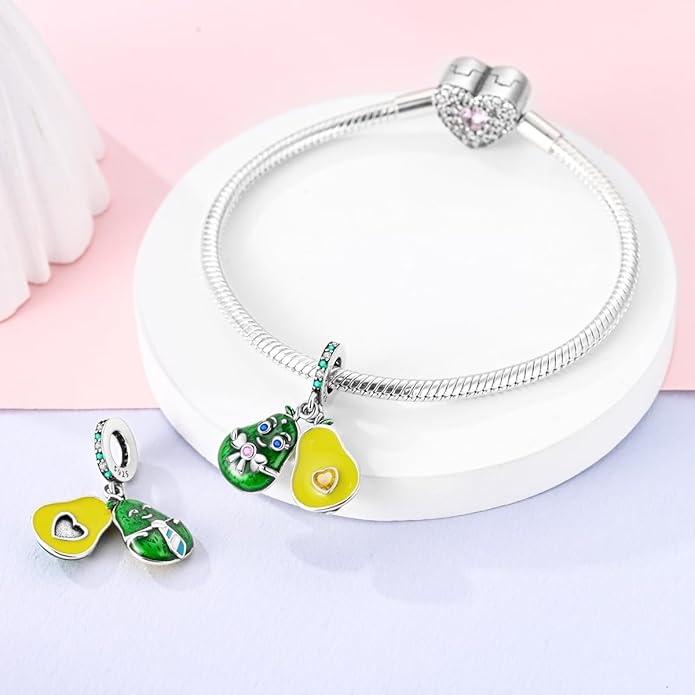 NARMO Charms for Bracelets 925 Sterling Silver Star Dangle Charms Car Keys Lipstick Dangle Charm Beads for Women Bracelets Necklace