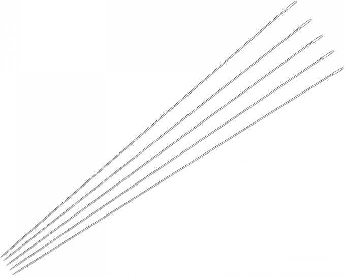 uxcell Beading Needles Fine Thin Long Straight Sewing Embroidery Threads Stainless Steel 3.94 Inch 50Pcs