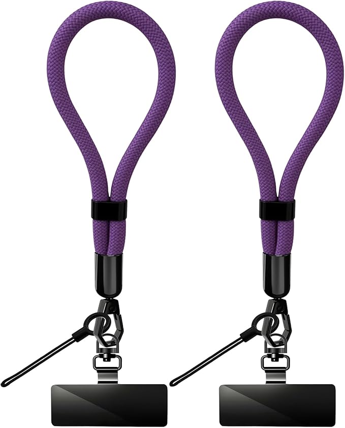 Phone Lanyard, 2 Pack Adjustable Cell Phone Lanyard Hand Phone Wrist Strap with Tether Tabs for Smartphones