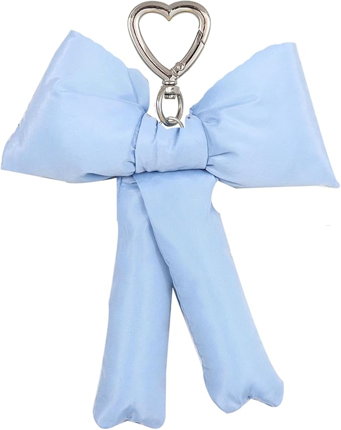 Pink Bow Keychain Bag Charms Y2K Bowknot Plaid Keychains Coquette Aesthetic Purse Handbag Backpacks Charms