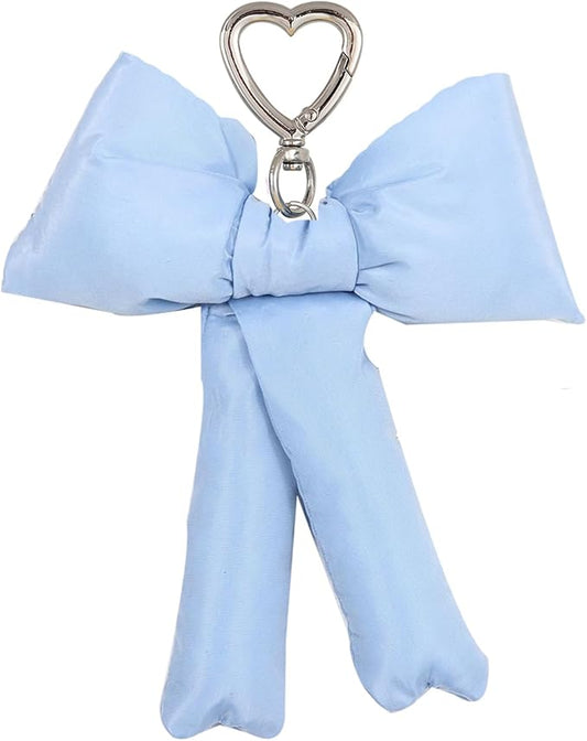 Pink Bow Keychain Bag Charms Y2K Bowknot Plaid Keychains Coquette Aesthetic Purse Handbag Backpacks Charms