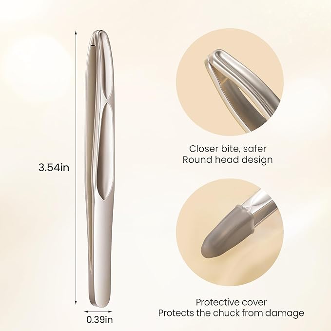 ZERNBER Eyebrow Tweezers for Women-1 Pack (Round)