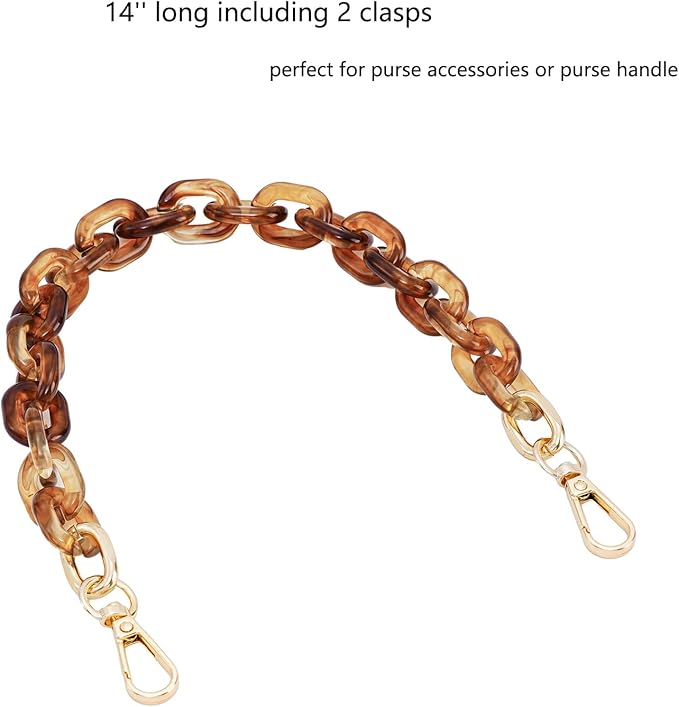 Cute Acrylic Purse Strap Bag Chain Handle Replacement Handbag Crossbody Shoulder Strap Accessory