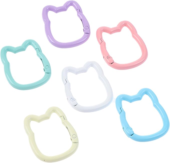 6Pack Carabiners Hook Clips Camping Accessories,Versatile Aluminum Key Holder for Outdoor Travel and Daily