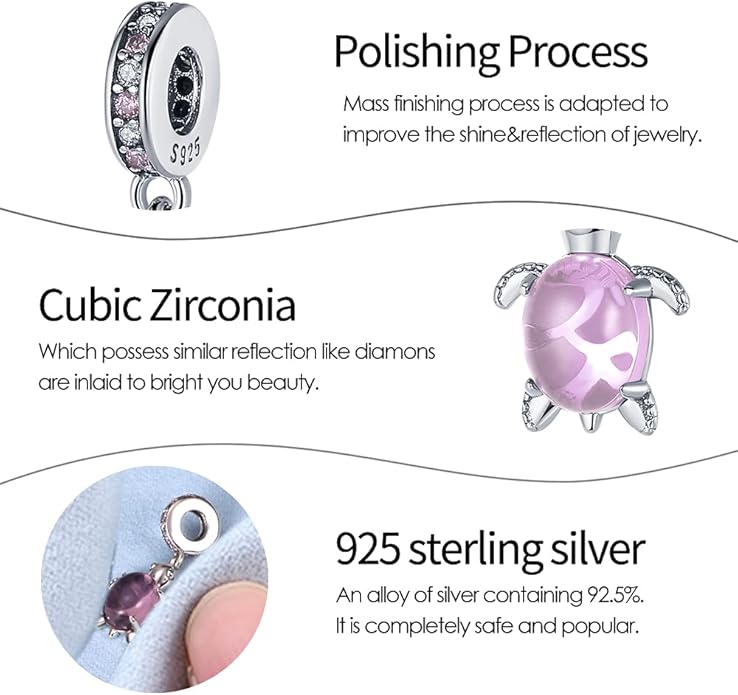 Pandach Animal Charm Bead fits Charms Bracelets for Woman-925 Sterling Silver Dangle Pendant Bead,Jewelry Beads Gifts for Women Bracelet&Necklace