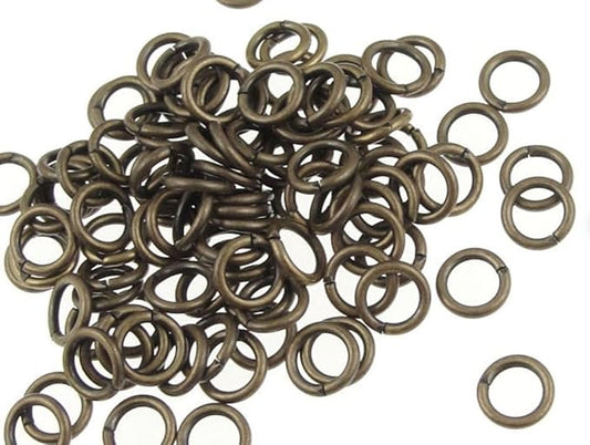 400pcs Open Jump Ring O Ring Connector 8mm (0.3 Inch) Tarnish Resistant Antique Bronze Plated for DIY Craft Jewelry Making CF167-8
