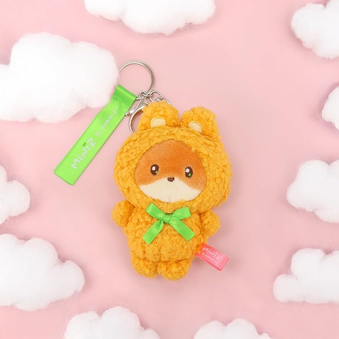 Anirollz Miniz Plush Charm Cute Stuffed Animal Keychain Kawaii Mini Bag Accessory Collectible Pocket Toy for Kids & Adults