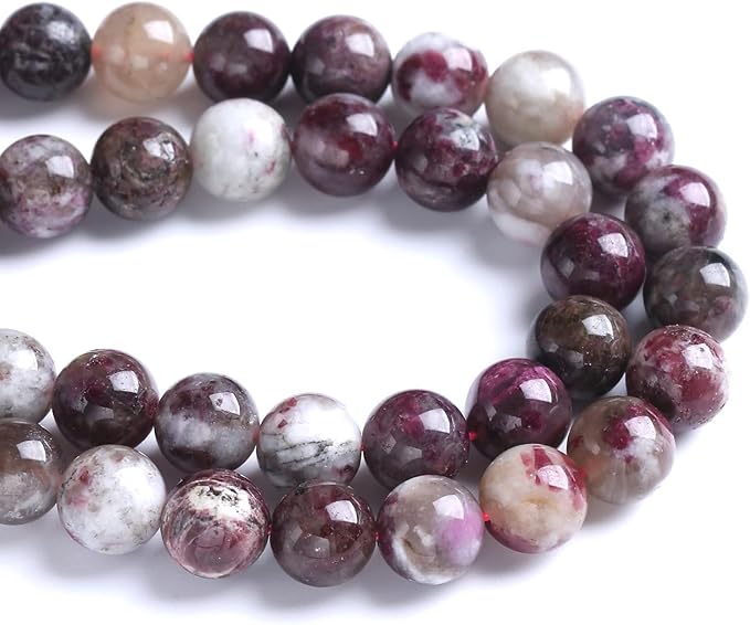 6MM 60PCS Natural Stone Colorful Tourmaline Gemstone Loose Beads for Jewelry Making DIY Bracelet Necklace 1 Strand
