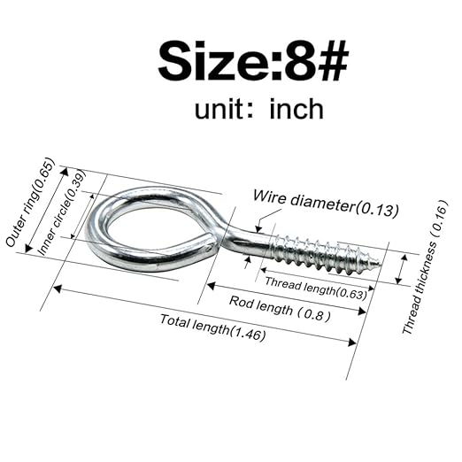 Screw Eye Hooks 20 Pieces White Zinc Plated Metal Cup Hooks Eye Shape Self Tapping Screws Ring