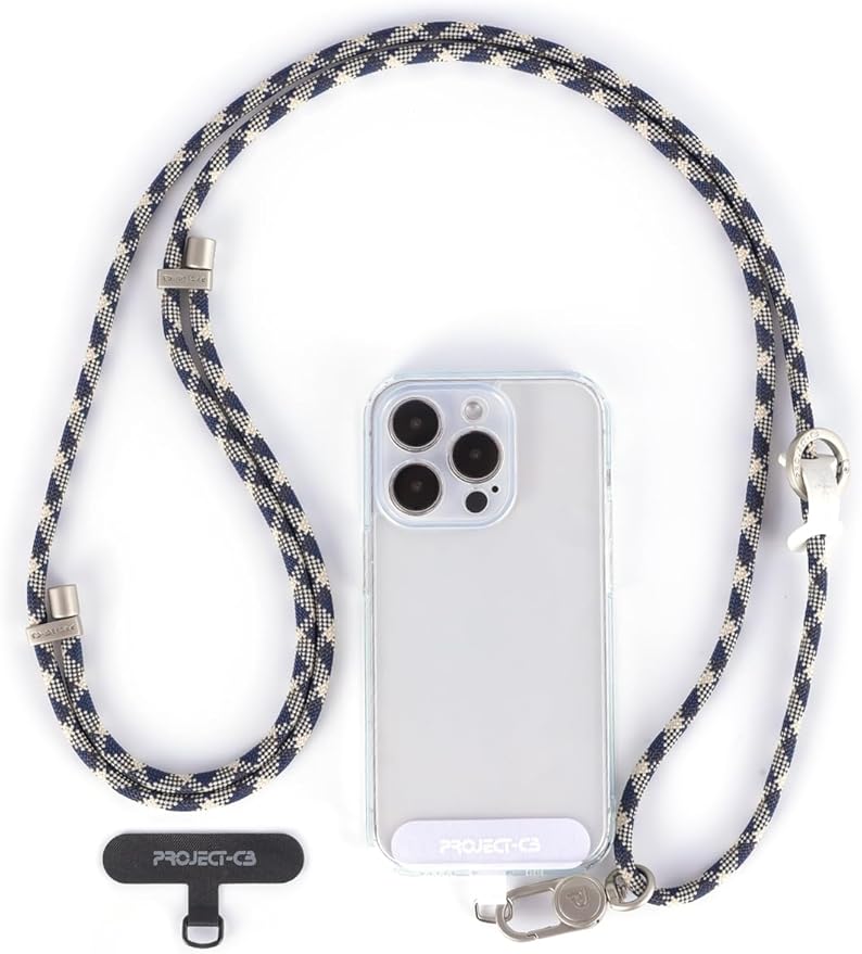 project-cb Cell Phone Lanyard 1,Phone Tether Tab 2,Phone Crossbody Strap,Lanyards for Around the Neck,Adjustable Phone Strap(Titanblue-S)