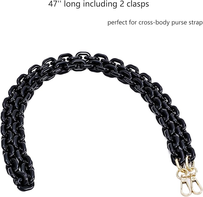 Cute Acrylic Purse Strap Bag Chain Handle Replacement Handbag Crossbody Shoulder Strap Accessory