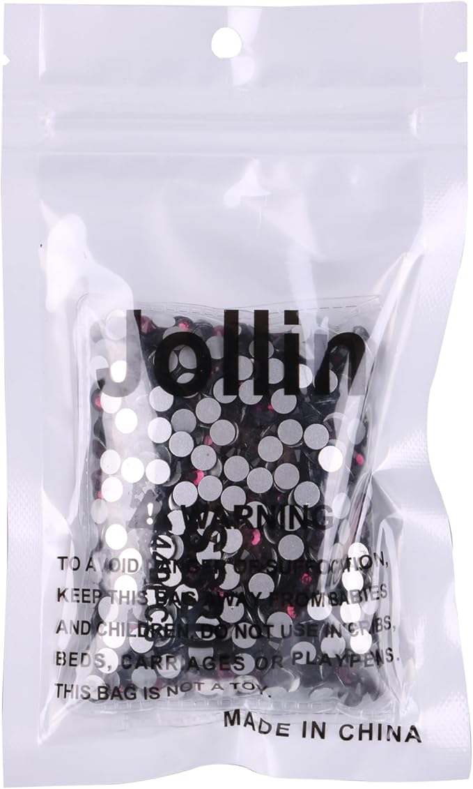 Jollin 1440pcs Flatback Rhinestones Glue Fix Crystal Glass Diamantes Gems for Crafting Nail Art Crafts Decorations Clothes Shoes 4.8 mm (ss20, Amethyst)