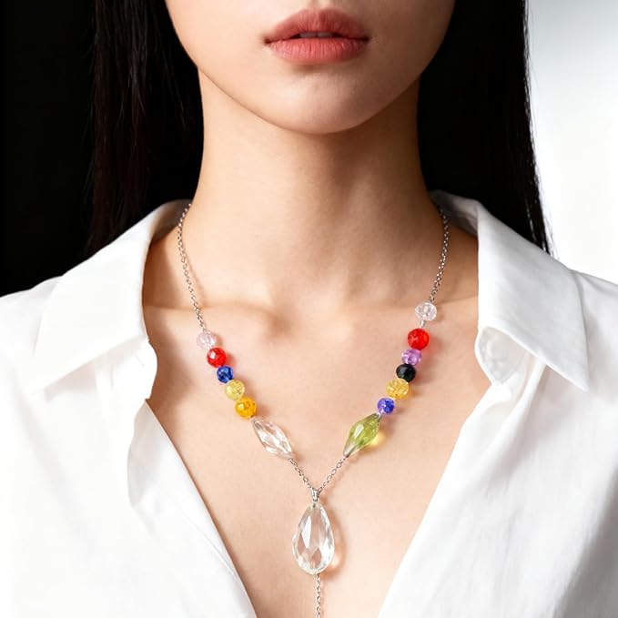nikkiGuo Acrylic Bear Bead Chain Buckle Bracelet Necklace Jewelry DIY Necklace, Mask, and Eyewear Chain Making Kit Colorful Chain Buckle (Transparent Color Mixing)