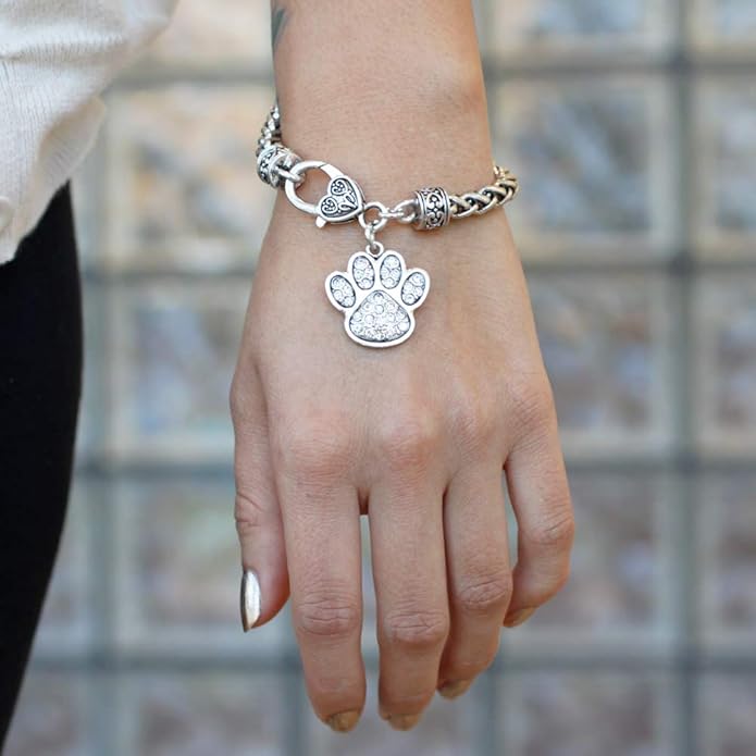 Inspired Silver - Silver Customized Charm Bracelet with Cubic Zirconia Jewelry