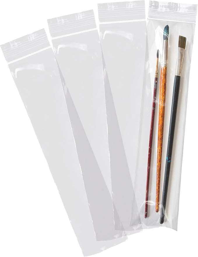 APQ Clear Plastic Reclosable Zipper Bags, 3 x 14 Inches. Pack of 1000 Reclosable Plastic Bags with Zipper Closure. 2 Mil Plastic Jewelry Bags. Waterproof Reclosable Zip Bags for Industrial Use