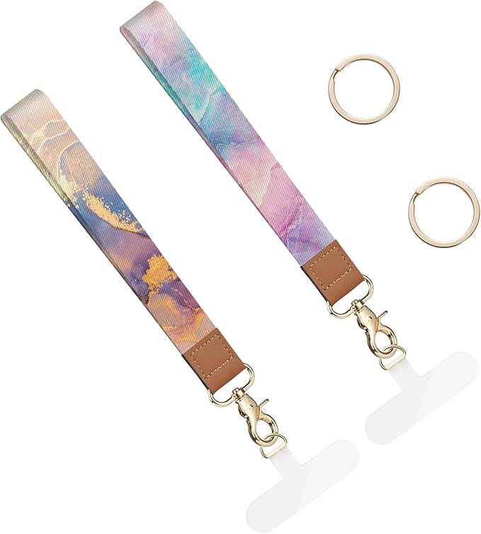 2 Pack Phone Wrist Strap Keychain，Cell Phone Lanyard，for Key Chains Car Keys ID Badges Wallet Camera Wrist Strap