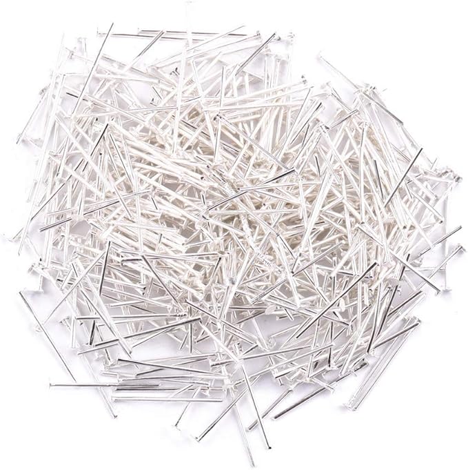 Head Pins Silver for DIY Jewelry Making 20mm 500pcs