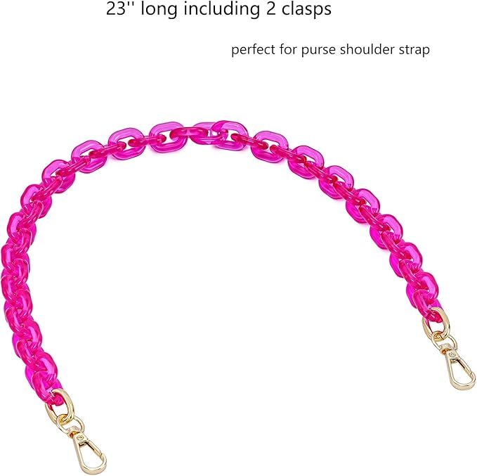 Cute Acrylic Purse Strap Bag Chain Handle Replacement Handbag Crossbody Shoulder Strap Accessory