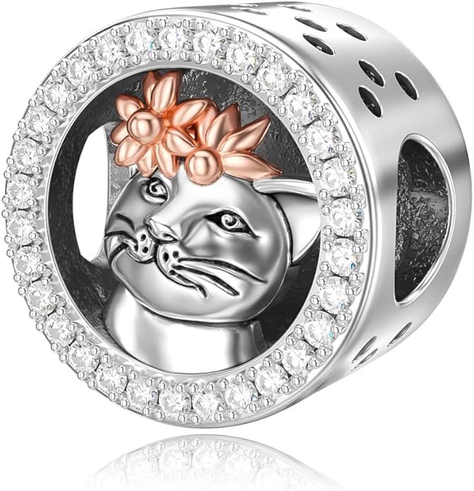 LONAGO 925 Sterling Silver Personalized Photo Charm Fit Compatible for Bracelet Necklace Customized Heart Round Shape Picture Bead