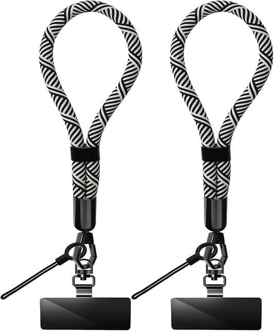 Phone Lanyard, 2 Pack Adjustable Cell Phone Lanyard Hand Phone Wrist Strap with Tether Tabs for Smartphones