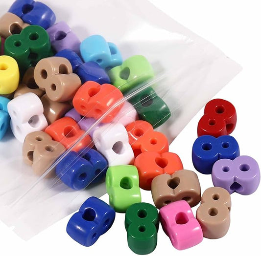 40 PCS Number Beads 3D Focal Bead Acrylic Loose for Jewelry Making Bracelet Necklaces Keychain Phone Bag Chain Key Chains (Mixed Color 8)