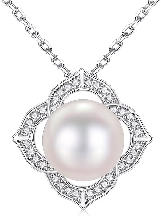 Iefil Valentines Day Gifts for Her - 10-11mm Tahitian Black Pearl & Fresh Water Pearl Necklace, Anniversary Birthday Gifts for Wife Girlfriend | Pearl Necklaces Gift for Her