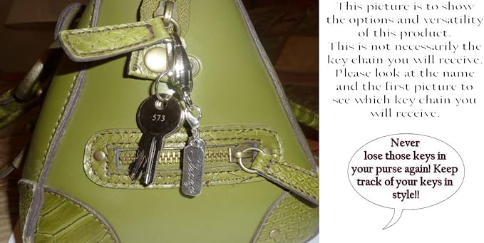 Hidden Hollow Beads Birthstone Charm Key Chain Ring, Women's Purse or Necklace Charm, Comes in a Gift Bag! (April)
