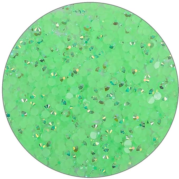 3000 Pieces SS12 3mm Flatback Rhinestones Clear Glasses Round Gems AB Crystals for Nail Art DIY Crafts Clothes Glitter Stones （Green）