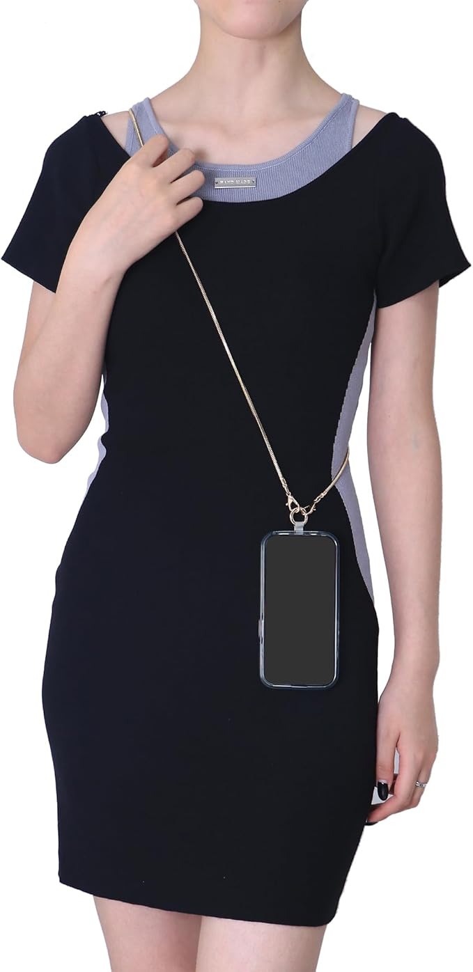 Snake Chain Phone Strap Universal phone lanyard phone strap connector (Snake-Chain（Light gold） F5)