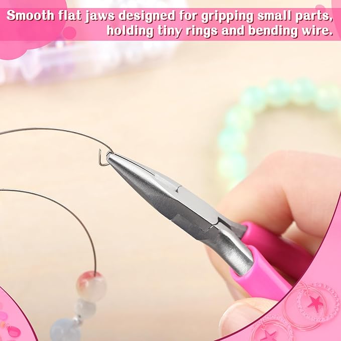 SPEEDWOX 3 Inch Chain Nose Pliers for Jewelry Making - Miniature, Pocket, Needle-Nose, Jewelry Making, Micro Pliers