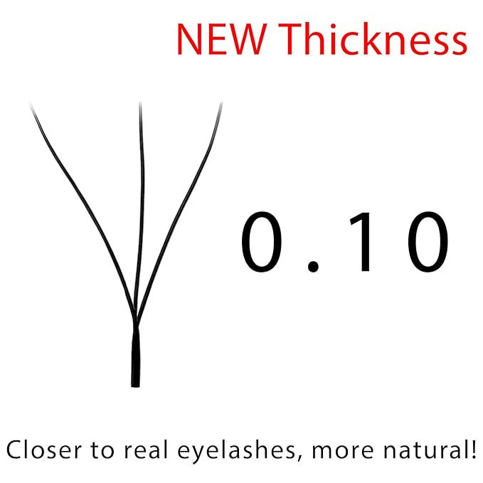 SEEDEW 3D Lash Extensions, 0.10mm D Curl MIX8-15mm 12 Rows/Tray, W Shape Flat Stem, PBT Natural Eyelash Grafting for Beginner Artist, Lash Tech, Beauty Salon(3D-Matte Black-0.10-D-MIX8-15mm)