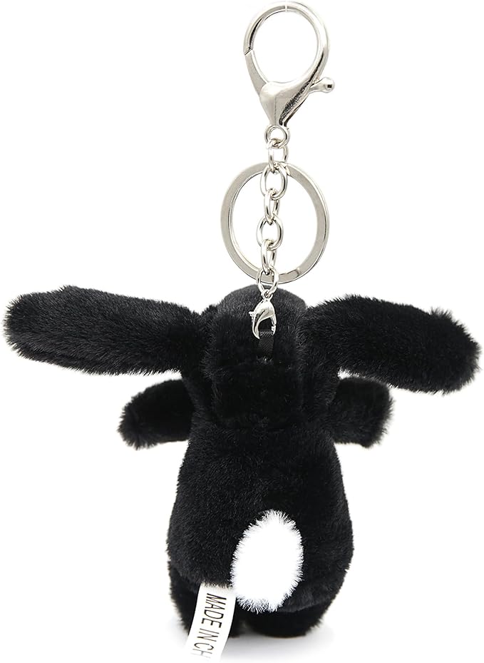 Cute Bunny Plush Keychain, 3.5" Inch Bag Charms for Handbags Backpack Purse Pendant Gift for Women