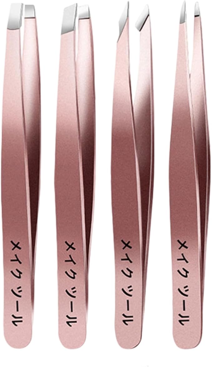 Tweezer Set Professional Stainless Steel Tweezers For Eyebrow Precisions For Facials Hair Splinters Ingrown Hair Removal Eyebrow Tweezers