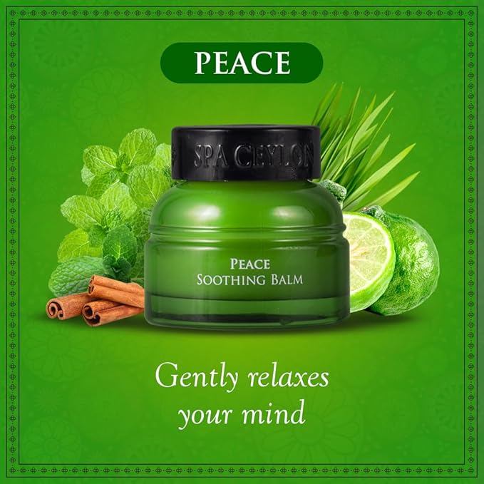 SPA CEYLON PEACE Soothing Balm | Instant Cooling Relief | Natural & Silicone-Free | Paraben-Free | Suitable for all skin types