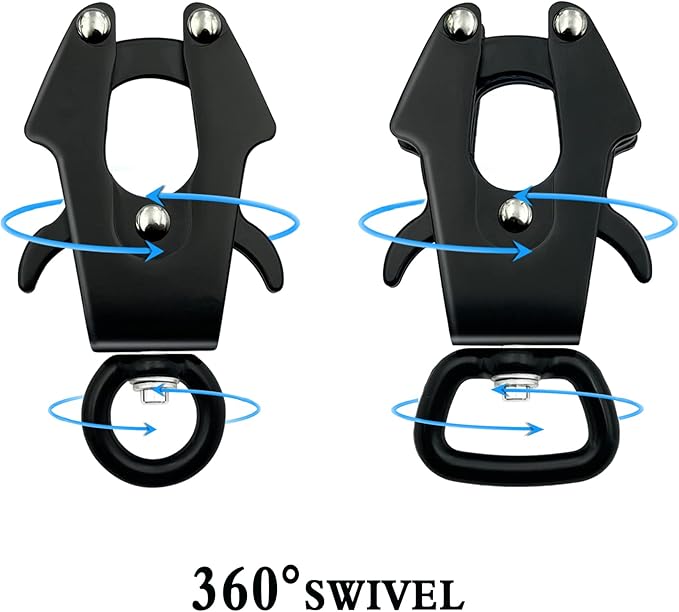 2 Pcs Frog Clip Dog Leash Clasp 360 Degree Swivel Clip Heavy Duty Quick Release and Locking Dog Leash Buckle for Linking Pet Collar (Small)