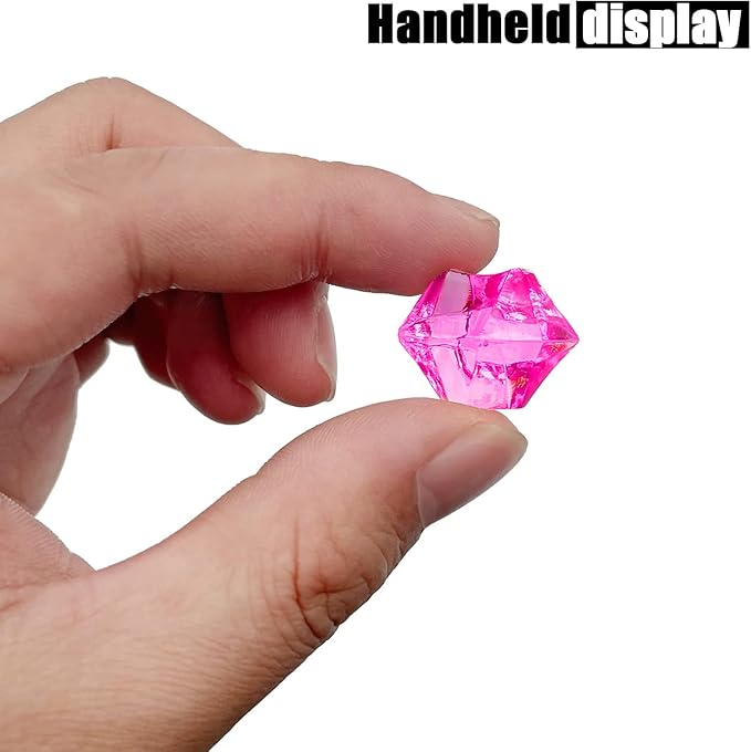 Reusable Vase Filler, Fake ice Cubes Photography Props for Wedding Props Vase Fillers Rose Red-16x22 Mm-250pcs