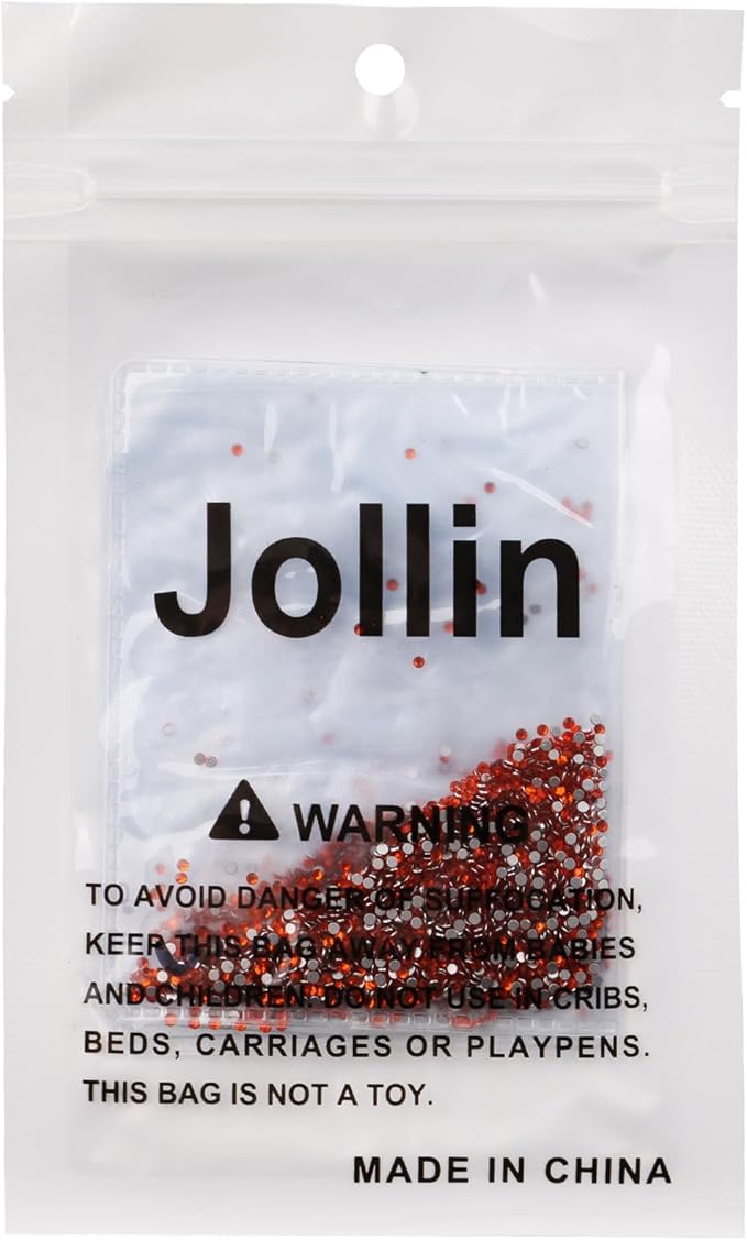 Jollin Glue Fix Crystal Flatback Rhinestones Glass Diamantes Gems for Crafting Nail Art Crafts Decorations Clothes Shoes 1.4mm (ss3 2880pcs, Lt Siam)