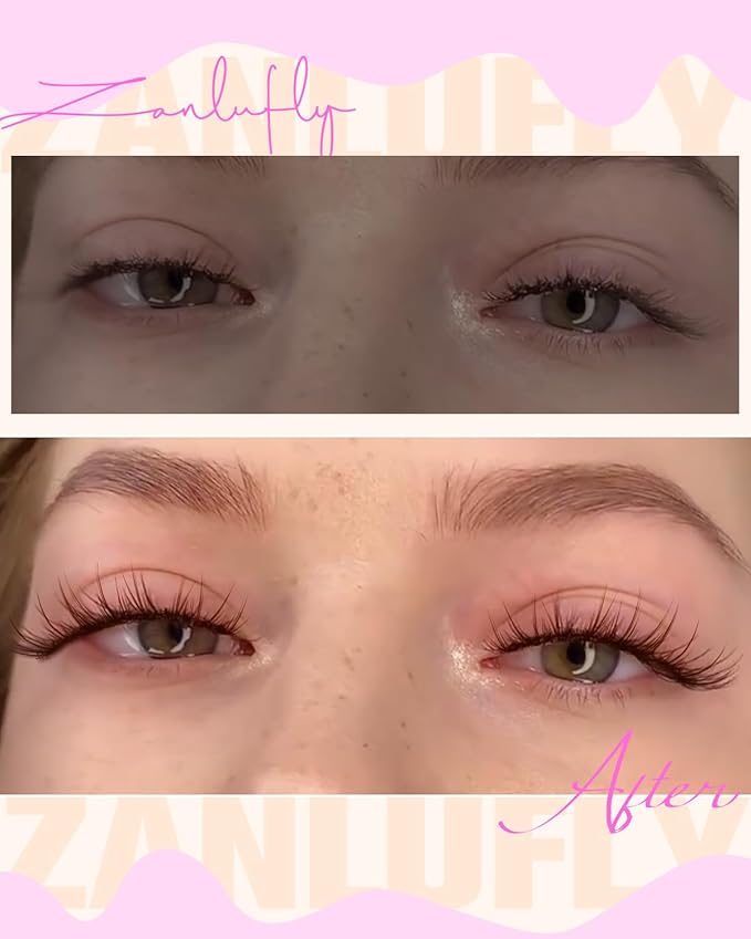 Ultra Natural Lash Clusters Brown Eyelash Clusters 8-11MM Short Cluster Lashes Wide Band Lash Extension Dark Brown Cluster Eyelash Extensions Left & Right Cat Eye Individual Lashes by ZANLUFLY