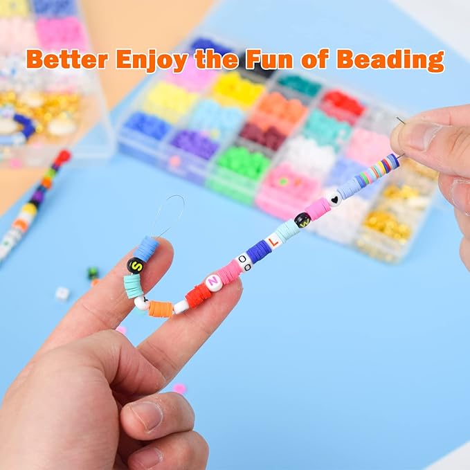 3 Pieces Big Eye Beading Needle with Handle, 5.3" Stainless Steel Beading Needle for Beading, Glass Beads, DIY Handmade Bead Making, Beaded Bracelet Ring Necklace Various Handmade Jewelry Making
