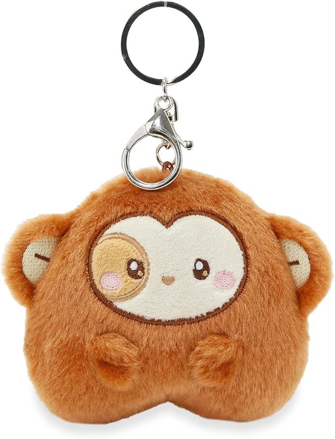Anirollz Miniz Plush Charm Cute Stuffed Animal Keychain Kawaii Mini Bag Accessory Collectible Pocket Toy for Kids & Adults
