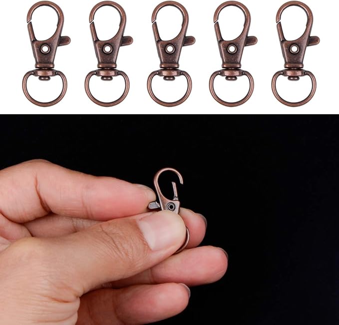 100PCS Keychain Hooks with Key Rings Metal Swivel Lobster Claw Clasps, for Keychain Clip Lanyard, Jewelry Making, Crafts