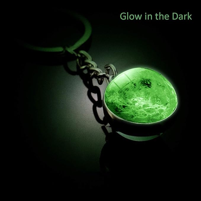 JWPavilion Solar System Planet keychain Accessories Pendant Glow In The Dark